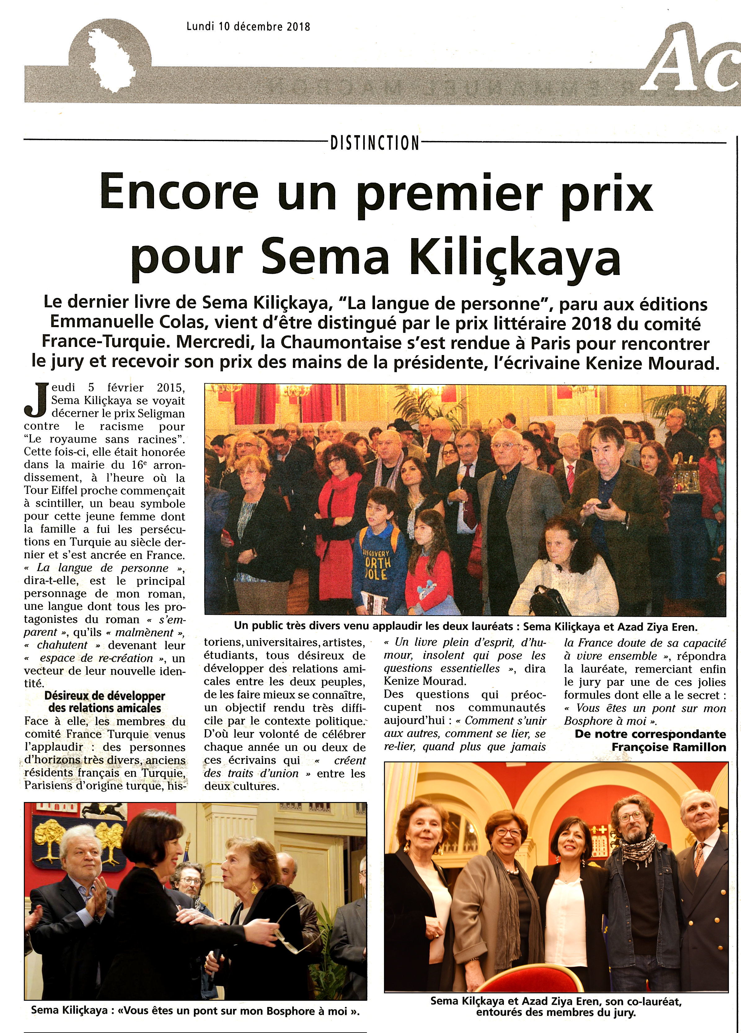 Discours de Sema KILICKAYA